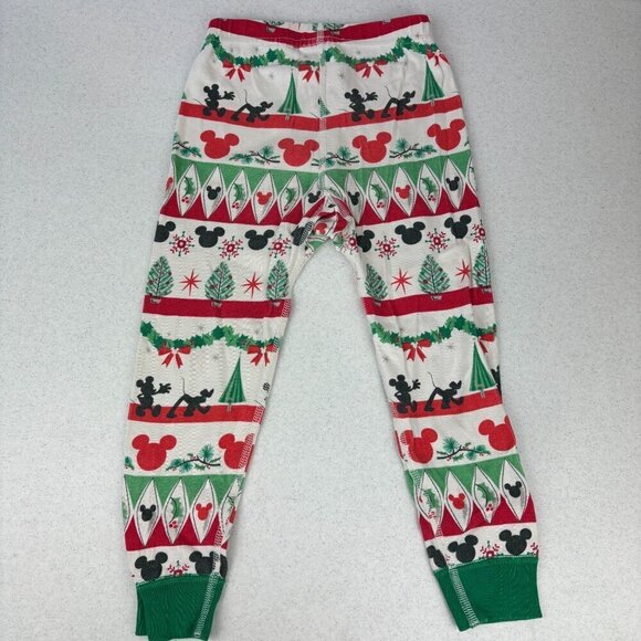 Hanna Andersson x Christmas Mickey Mouse Fair Isle Long John Pajamas 3 - Picture 9 of 9
